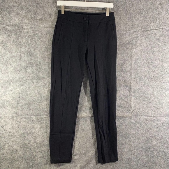 Betabrand Pants Small Long Black Skinny Leg Dress Yoga Cigarette Zip - Picture 2 of 16